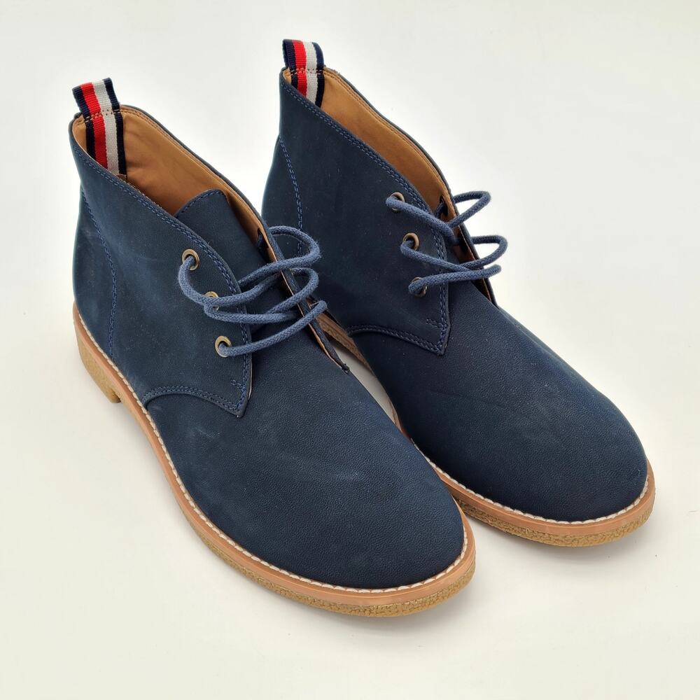 Tommy Hilfiger TWBENAY-SS Blue Suede Ankle Chukka Boots 7.5 M Womens